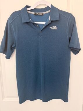 The North Face Blue Short-Sleeve Polo for boys
